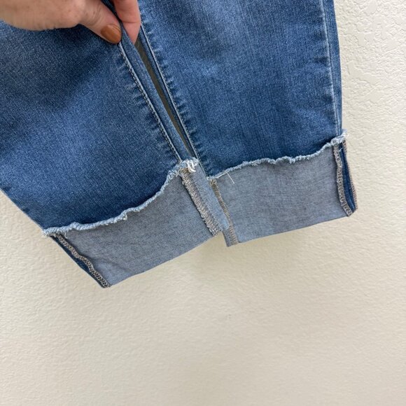 1822 Taylor Distressed Cuffed Raw Hem Denim Blue Jeans Pants Womens size 12 - Picture 4 of 9